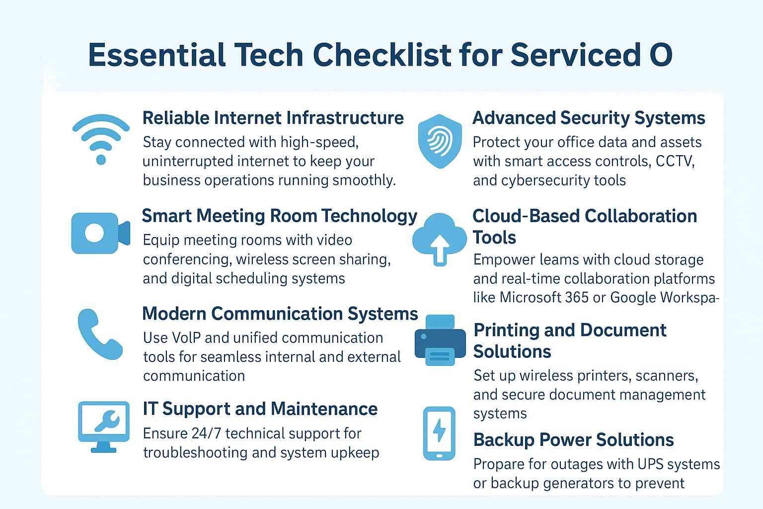 Essential Tech Checklist for Serviced Offices